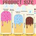 Moukeren 3 Pcs Ice Cream Drip Arch Backdrop Cover 4ft 5ft 6ft Wedding Arch Covers Spandex Backdrop Stand for Birthday Banquet Ceremony Photography Party Decoration
