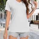 MAGCOMSEN Women's Short Sleeve T Shirt White M (M)
