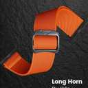 Longhorn Buckle Apple Watch Band - Adjustable Elastic Nylon Strap for Apple Watch 38 40 41mm 42 44 45mm, Adventure-Ready Breathable Comfortable for Men Women (Black, 38/40/41mm)