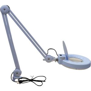 INTBUYING 110V Magnifier LED Lamp Light Magnifying White Glass Lens Desk Table Clamp 8X