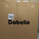 Babelio Baby Gate for Stairs, Kitchen & Doorways, No Bottom Bar| One-Handed Operation| Auto-Close| Hardware Mount (Drill Needed) Safety Dog/Pet Gate (Black - B17, 26-43" W, 28" H)