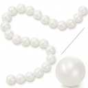 Teyva Daily 200 Pcs Quick Link Pearl Ball Garland Pits 2.2 Inch Pearlescent White Pearl Ball Decoration Chain for Wall Arches Chains Birthday Party Wedding Anniversary Graduation Arch Party Decor