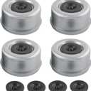 4pcs 2.72" Trailer Axle Wheel Hub and Bearing Dust Cap with Extra 4 Rubber Plugs for Most 7000-8000 lb Wheel Hubs Trailer Dexter EZ Lube Camper RV Bearing Dust Cap