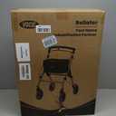 Narrow Rollator Walkers for Small Spaces, Indoor Rollator Foldable and Lightweight, Stable Home Rollator with Quiet Anti-Slip Tires, Rollators for Seniors Foldable with Tray