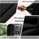 GOJAWAY 6FT/6.6FT/7.2FT Black Wedding Arch Cover Set of 3, Spandex Fitted Wedding Arch Stand Covers for Round Top Chiara Arch Background Stands Cover for Birthday Party Ceremony Banquet Decor