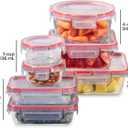 Pyrex Freshlock (7-Pack) Glass Food Storage Containers Set, (1, 2, 4 Cups) Airtight & Leakproof Plastic Locking Lids BPA-Free, Meal Prep Containers Set, Freezer Dishwasher Microwave Safe