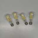 FLSNT 100W Equivalent Dimmable A21 LED Light Bulbs, Efficient 12W, 1600Lumens, 5000K Daylight, CRI90, E26 Medium Base, Clear Glass, 4 Pack