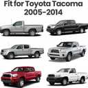ESMING Front Bench Seat Covers for Toyota Tacoma seat Covers 2005 2006 2007 2008 2009 2010 2011 2012 2013 2014 Heavy Duty Knitted Fabric with Airmesh Breathable Protector Accessories - Gray