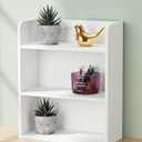 3-Tier Trinket Shelf, 10" x 12" Small Display Shelf for Wall or Countertop, Wooden Knick-Knack Shelves for Collectibles, Perfume & Crystal Storage, White