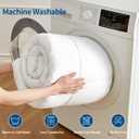 STWIENER King Mattress Topper, Pillow Top Mattress Topper for Back Pain Relief, Extra Thick Mattress Pad Deep Pockets for 8"-21", Soft Down Alternative Fill Mattress Protector, Blue Stripe