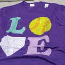 Women's or Girls I Love Softball T-Shirt 2XL