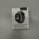 Compatible with Apple Watch 9/8/7/SE (2nd)/SE/6/5/4 42mm/44mm Band for Men, Rugged Full Protection Shockproof Case with TPU Band for iwatch 42/44/45mm Blackgray