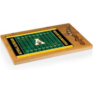 PICNIC TIME NCAA Icon Glass Top Cutting Board & Knife Set, Cheese Boards Charcuterie Boards, Serving Platter, (Parawood & Bamboo)