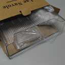 Lae Nuvole 2 Pack Adhesive Mount Cabinet Door Organizer, Wall Mounted Bathroom Organizers and Storage Bins Plastic Stackable Shower Caddy Hanging Floating Shelves for Narrow Space, BPA Free (Clear)