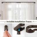 Double Curtain Rods 32 to 115 Inches, HOTOZON Blackout Double Curtain Rods for Windows 83 to 111 Inches (6.9-9.25 ft), 6/8 Inches Wrap Around Room Darkening Telescoping Drapery Rod, Bronze