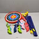 Bow and Arrow Set for Kids 4-12 Years Old, LED Light Up Archery Toy with 20 Suction Cup Arrows and Standing Target, Indoor Outdoor Activity Toys for Ages 4-6 8-13