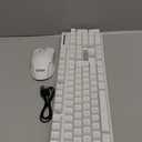 RedThunder K10 Wireless Gaming Keyboard and Mouse Combo, RGB Backlit Rechargeable 3800mAh Battery, Mechanical Feel Antighosting Keyboard + 7D 3200DPI Mice for PC Gamer(White Pudding)