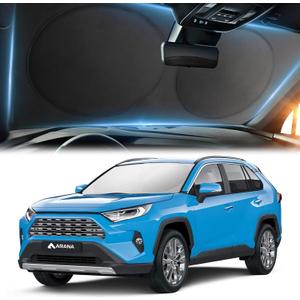 ARANA Car Windshield Sun Shade丨240T Thickened UV Blocking Automotive Sunshades丨2025 Upgrade Heat & Light-Proof Sun Visor Keeps Car Cool丨Universal Fit Sedan/SUV/Truck/Van (64"x32")