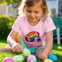 Girls Easter Shirts Kids Cotton Graphic Tees Casual T-Shirts 3-7 Years