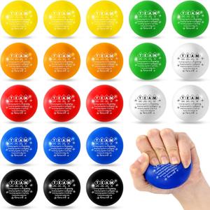 Leitee 21 Pcs Team Appreciation Gifts Bulk for Employee Stress Balls Bulk Squeeze Thank You Colorful Stress Anxiety Balls Emergency Nurses Gift for Coworker Staff (Round)