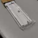 Cordless Vinyl Mini L Blinds 30" W x 64" H, 1" Slat White Horizontal Windows L Blind for Door, Shades, Camper, Light Filtering, Interiors, Arrive 1/2 Inch Narrower Indoor