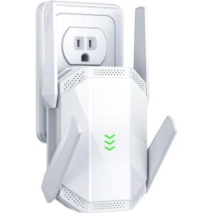 WiFi Extender Signal Booster for Home, Long Range Covers Up to 20000 Sq.Ft, Dual Band Internet Extender WiFi Booster, Works with All Router, with Ethernet Port, Banish WiFi Dead Zones