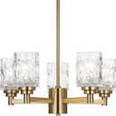 ALICE HOUSE 20 inch Dining Room Chandeliers, Brushed Brass Modern Farmhouse Lighting Fixture for Kitchen, Bedroom, Dress Room and Home Office AL5095-H5