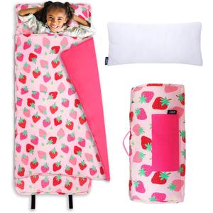 Wildkin Kids Original Nap Mat Cozy Kids Sleep Mat with Pillow, ideal for School & Travel 50"L x 20"W x 1.5"Th