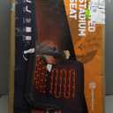 HOPERAN Heated Stadium Seats for Bleachers with Back Support Wide Cushion, Extra Portable Bleacher Seat Foldable Stadium Chair, USB 3 Levels of Heat, Pockets for Outdoor Indoor Sports 25" Black 2Pcs