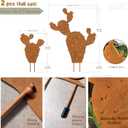 2pcs Metal Cactus Outdoor Decor,Desert Steel Yard Art, Metal Plants Prickly Pear Cactus,Lawn Decoration&Yard Art Outdoor and Garden Clearance Large