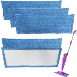 5 Pack Mop Pads Compatible with Rejuvenate Click N Clean Spray Reusable Microfiber Pads Replacement for Rejuvenate Microfiber Washable Mop Refill for Floor Cleaning (5-Pack)