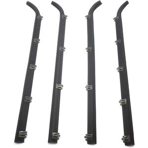 Front Inner & Outer Car Window Sweep Felt Trim Seal Black Weatherstrip Kit Replacement for for Ford F-150 F-250 F-350 1984-1997 for Ford Bronco 1985-1996 E7TZ1521452A E7TZ1521453A 4PCS
