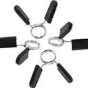 Barbell Clamps Dumbbell Spring Clip Circlip Collars 1 Inch Weight Bars Clips Fitness Weightlifting Lock Buckle 1 Inch for Standard Bar Barbell Strength Training Gym Accessory