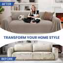 Couch Cover for Dogs, 78"x91", Chair Covers Armchair Oversized, Sofa Covers Washable, Sectional Pet Couch Cover for 1 Cushion Couch Sofa, Furniture Protector, Khaki