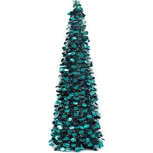 Cross-Border Folding Christmas Tree, Retractable Christmas Tree, Round Piece Madder, Decorative Tree, Wool Strip Tree, Ornament Tree