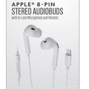 Acoustix Apple 8-pin Stereo Audiobuds With In-Line Microphone And Remote White