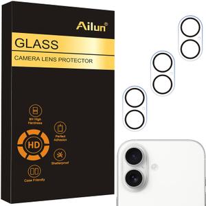Ailun 3 Pack Camera Lens Protector for iPhone 17,Tempered Glass,9H Hardness,Ultra HD,Anti-Scratch,Case Friendly,Does not Affect Night Shots