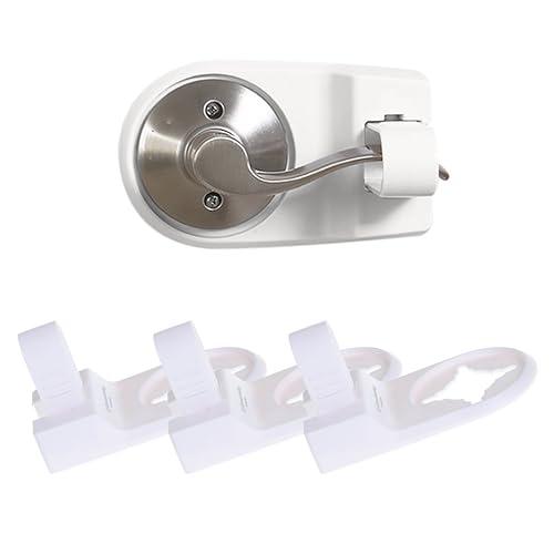 Dreambaby Lever Door Child Safety Lock - Fits Most Lever Handles- Baby Proof Doorknob Guard -White - 3 Pack