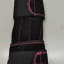 Physix Gear Knee Brace for Men & Women - Adjustable Patella Compression Knee Support for Arthritis, ACL & MCL, Meniscus Tear, Plus Size Knee Brace w/Side Stabilizers, Knee discomfort Recovery (Medium, Black/Pink)