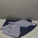 Wake In Cloud - Striped Comforter Set, Ticking Stripe Vertical Pinstripe Neutral Farmhouse Pattern Printed, Soft Lightweight Bedding, 3 Pieces, Navy Blue, Full Size