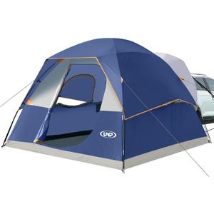 UNP SUV Dome Tent for Camping, Outdoor 6 Person Car Camping Tent, Easy Set Up SUV Tailgate Tent with Rainfly 10' x 10' Vehicle Camping Tent (Dark Blue)