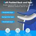 Oversized Camping Chairs for Adults, Folding Chairs for Outside Heavy Duty - 400lbs Support with Cup Holder, Cooler Bag and Side Pocket, Portable for Lawn, Outdoor Sports