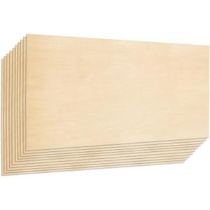 Plywood Sheet Board, A Grade, 22 x 12 inch, 1.5mm Thick, Pack of 10 Unfinished for Crafts Basswood by Craftiff Plywood Sheet Board, A Grade, 22 x 12 inch, 1.5mm Thick, Pack of 10 Unfinished for Crafts Basswood by Craftiff