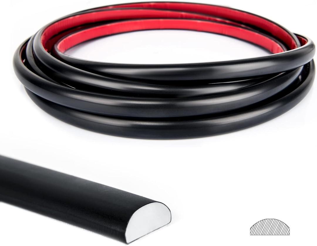 Art3d 25 FtPeel and Stick Trim for Backsplash Tile Edge, Self-Adhesive Liner for Corner Decor in Black