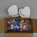 Zubebe 12 Set Mini Canvas Painting Kit Valentine's Day Gifts 4 * 4in Canvas with Wooden Easel, 12 Colors Watercolor Palette Brush Bulk for Galentines Art Party Favors (Heart Shaped)