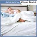 Cottington Lane 100% Cotton Twin Sheet Set, 4 Piece White Luxury Hotel Quality Sheets, Deep Pocket Fits 8-16 Inch Mattress, Breathable, Durable, Cooling Sheets with Crisp Cotton Feel