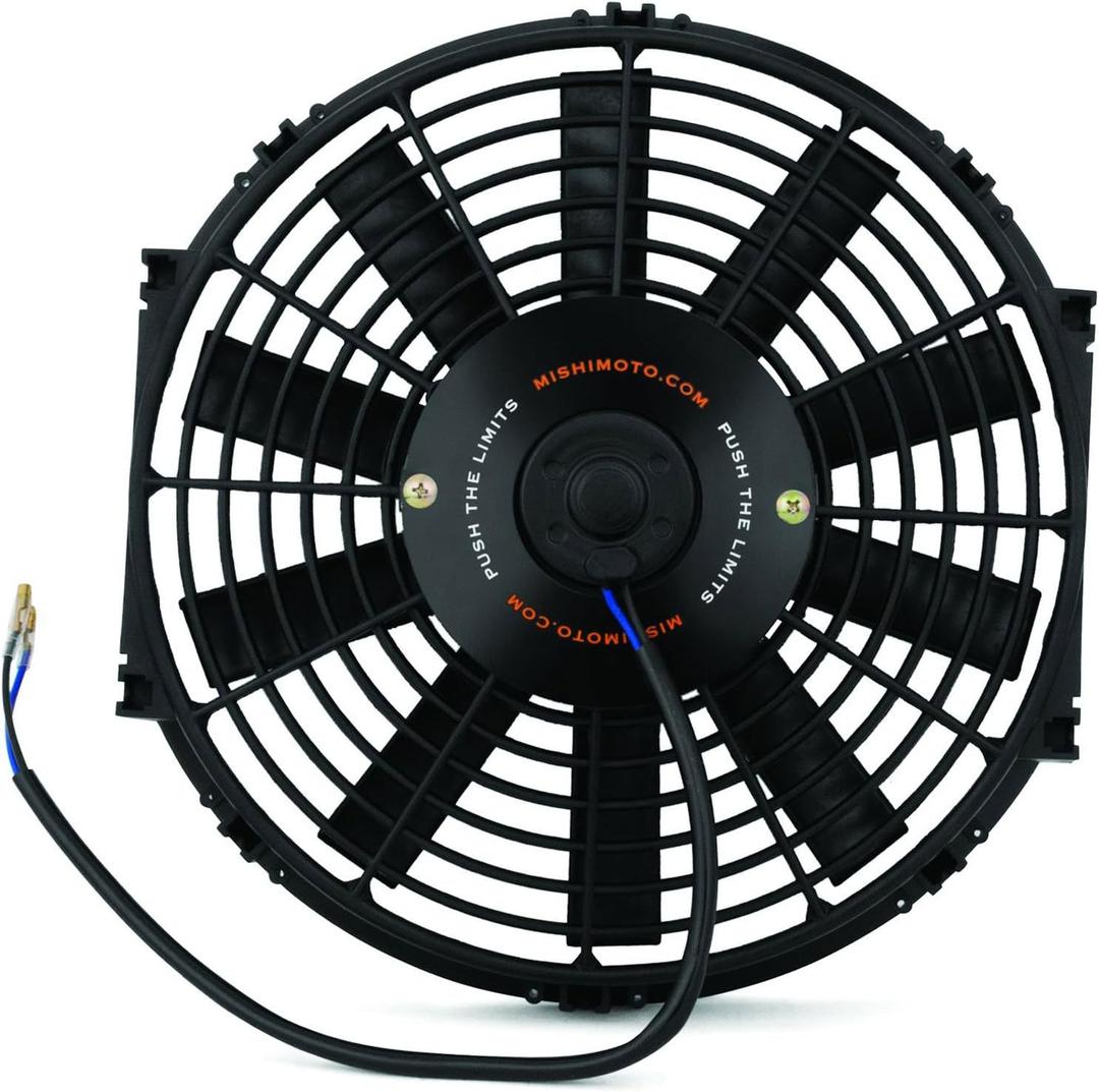 Mishimoto MMFAN-12 Slim Electric Radiator Fan, 12" Universal Fit, 12.25 Volts, Black