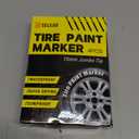 SELEAD Jumbo Tire Marker White - 4 Pack 15mm Wide Tip Paint Pens for Car Tires Lettering, Large Capacity Premium Ink Waterproof Permanent Markers