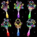 24 Pack Easter Party Favors for Kids, Easter Finger Lights Easter Basket Stuffers for Kid, Easter Egg Hunt Filling Treats Easter Basket Stuffers for Toddler Teens Boys Girls