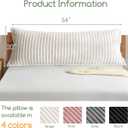 HIGOGOGO Memory Foam Body Pillow, Thickened Large Long Bed Pillow for Adults, Full Body Pillow with Removable Pillow Cover(20x54 Inch),Beige